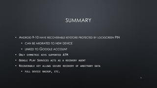 Android Recoverable Keystore | PDF
