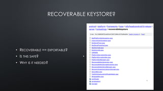 Android Recoverable Keystore | PDF