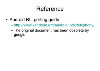Android Radio Layer Interface | PPT