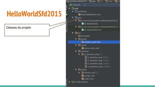 HelloWorldSfd2015
Classes do projeto
 