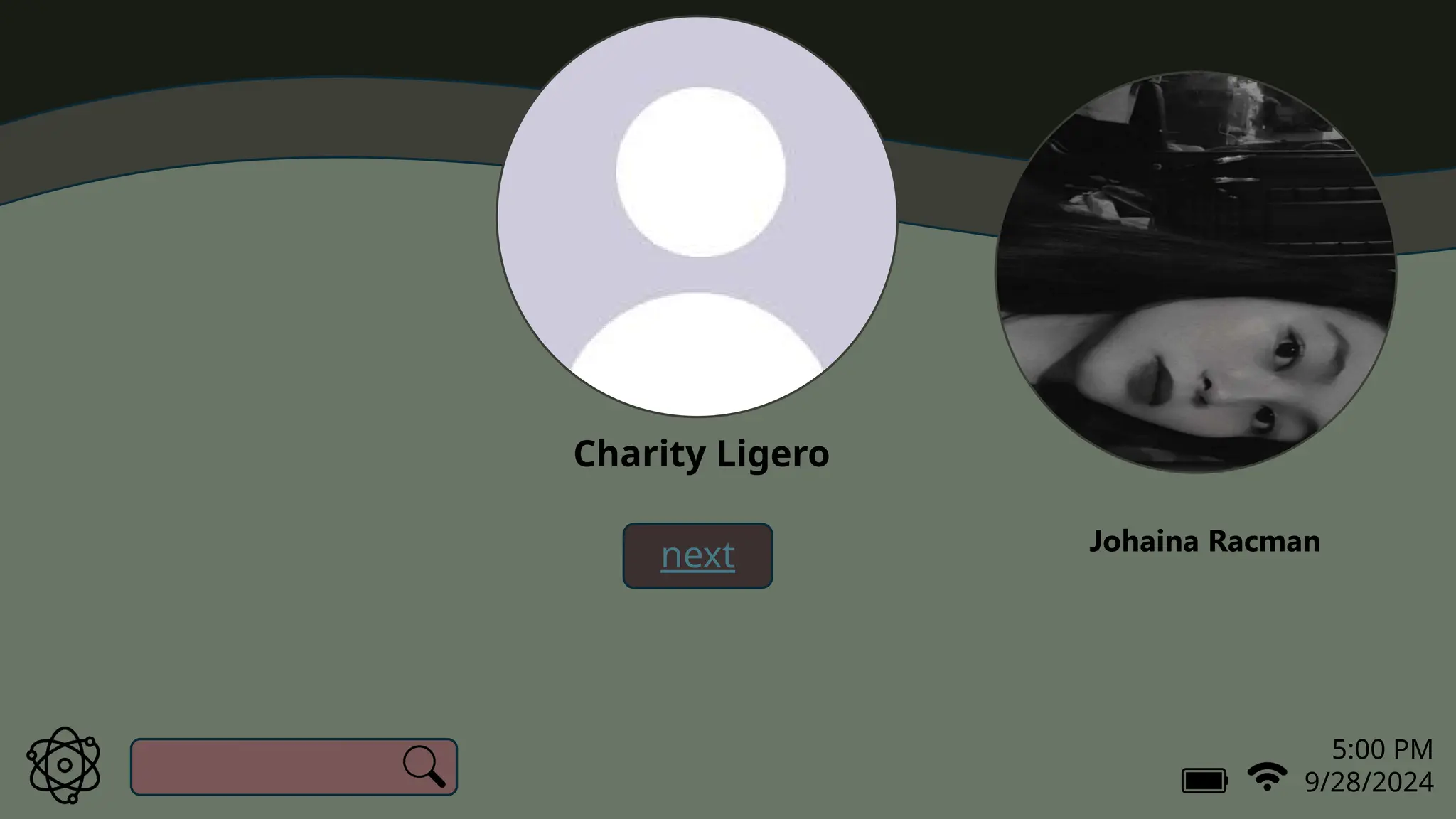 5:00 PM
9/28/2024
Charity Ligero
next
a
Johaina Racman
 