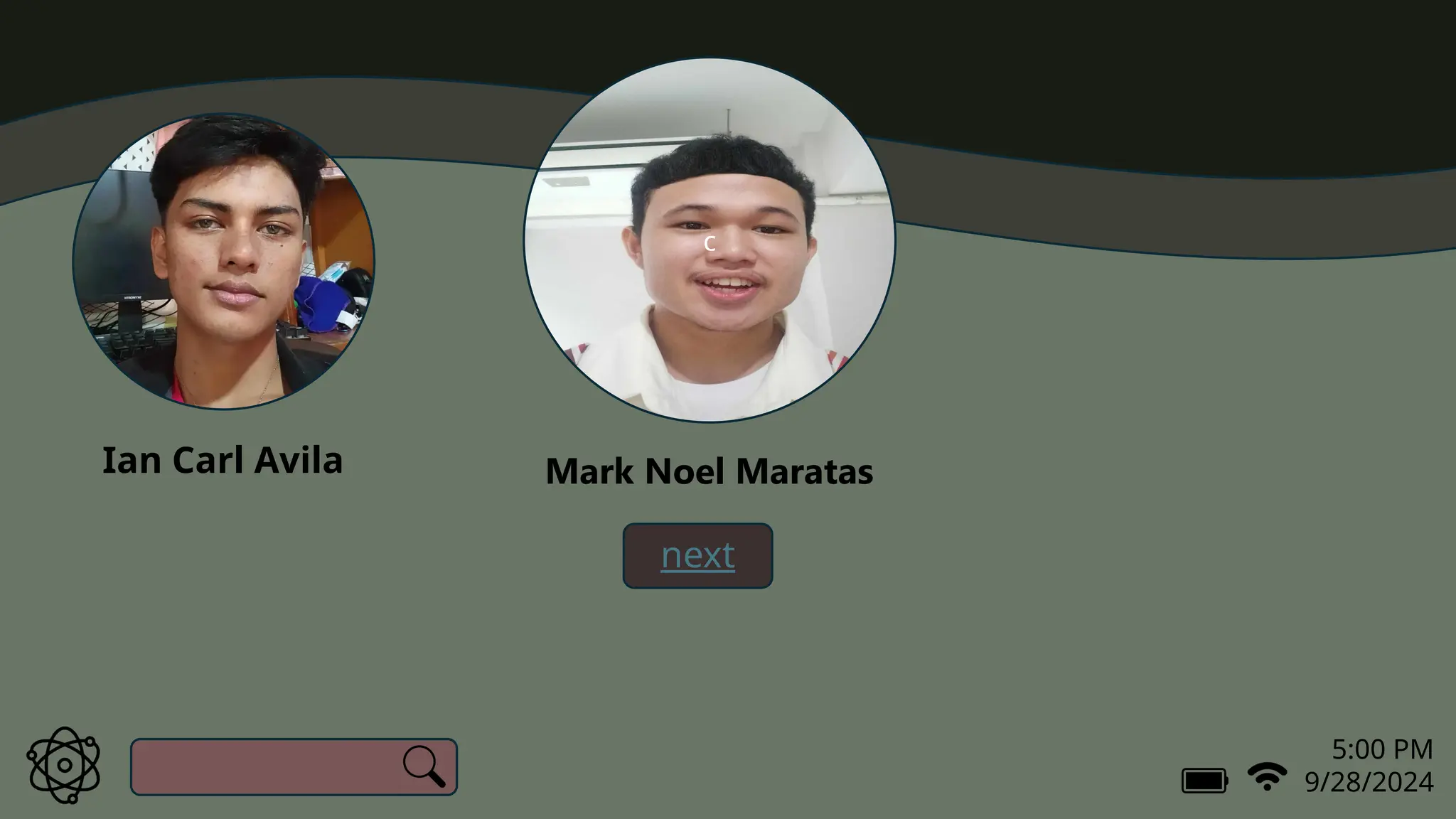 5:00 PM
9/28/2024
next
c
Mark Noel Maratas
Ian Carl Avila
 