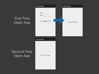 First Time
Open App
Second Time
Open App
 
