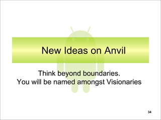 34
New Ideas on Anvil
Think beyond boundaries.
You will be named amongst Visionaries
 
