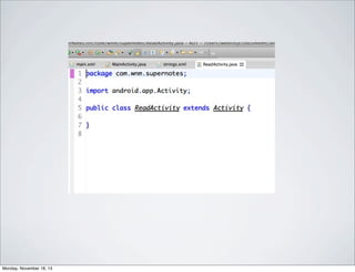 Android Development - NOTE TAKING APP FROM SCRATCH | PDF