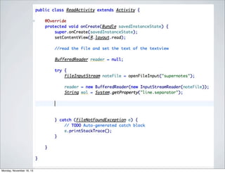 Android Development - NOTE TAKING APP FROM SCRATCH | PDF