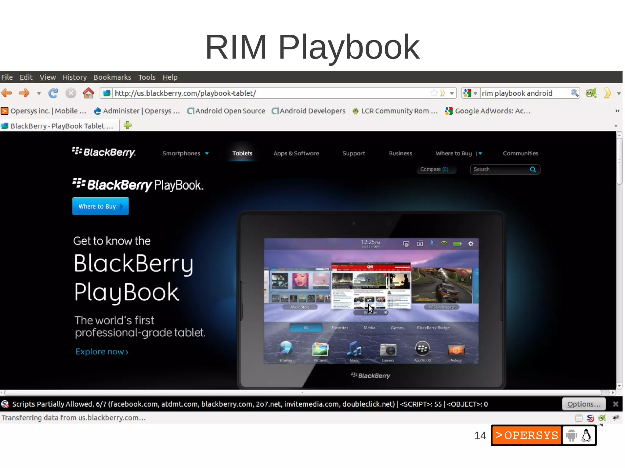 RIM Playbook




               14
 