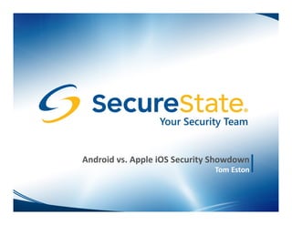 Android vs. Apple iOS Security Showdown
                              Tom Eston
 