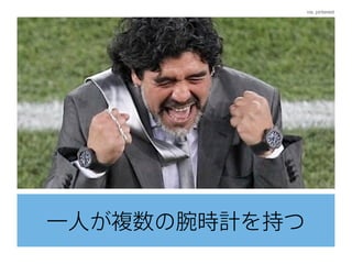 一人が複数の腕時計を持つ
via. pinterest
 