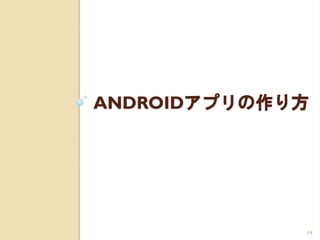 ANDROIDアプリの作り方




             14
 