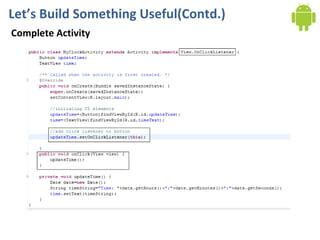 Let’s Build Something Useful(Contd.) Complete Activity 