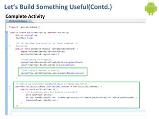 Let’s Build Something Useful(Contd.) Complete Activity 