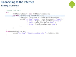 Connecting to the InternetParsing JSON Data