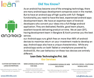 Android Application Development Team - LeanDT