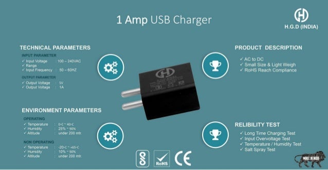 Android 1 amp Charger Manufacturers, Suppliers - Brochure | HGD INDIA