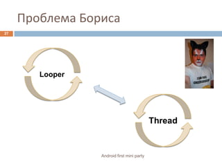 Проблема БорисаAndroid first mini party27ThreadLooper