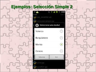 Ejemplos: Selección Simple 2
 