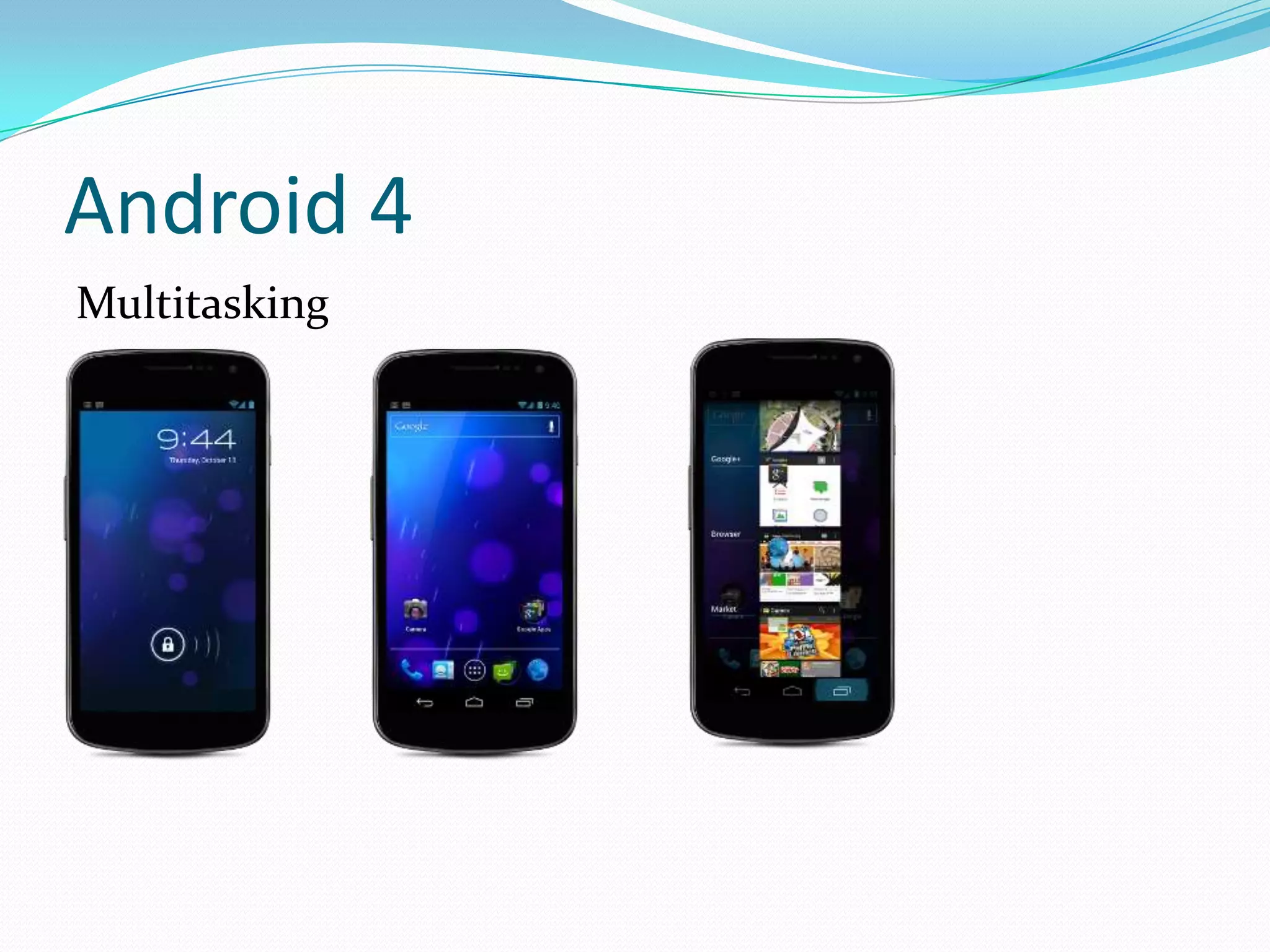Android 4
Multitasking
 