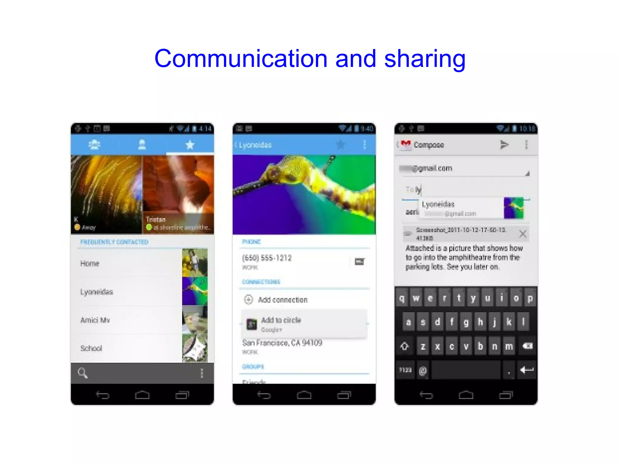 Communication and sharing 