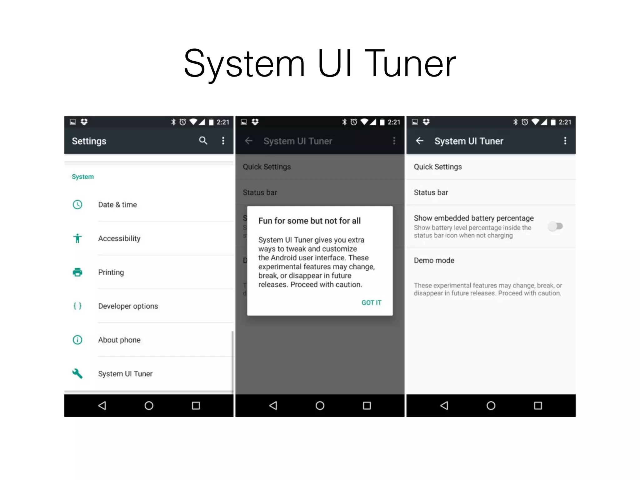 Device setup and migration
• Improved transfer accounts, apps and data to a
new device
• Auto backups for Apps
• Additional system settings backup
 