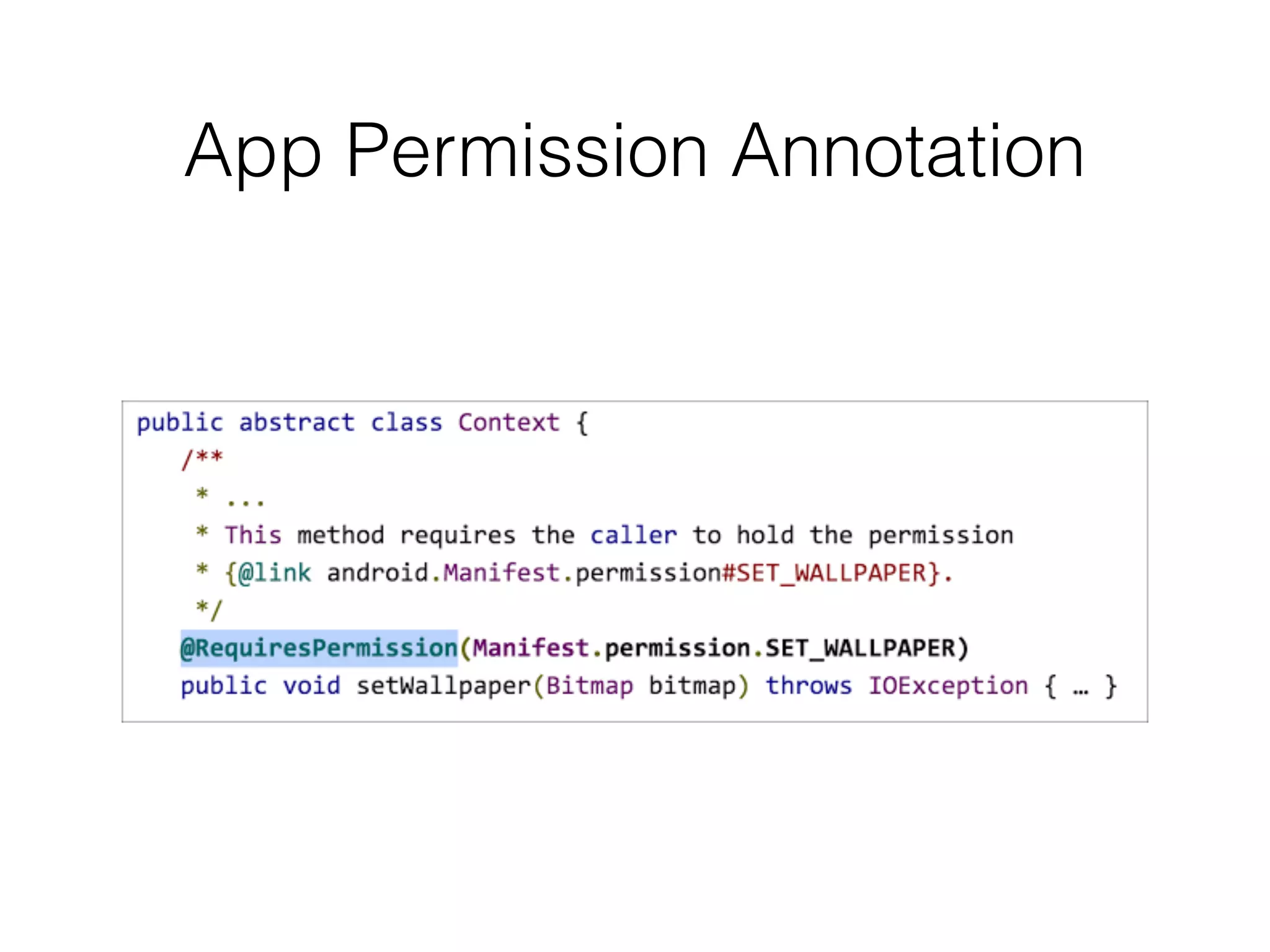 Design Support Library
• TextInputLayout
• FloatingActionButton
• Snackbar
• TabLayout
• NavigationView
• Nested Scrolling Support
• Update All Standard
Widgets to Material Style
• FAB
• CoordinatorLayout
• AppBarLayout
• CollapsingToolbarLayout
• Swipe to Dismiss
• Drawable tinting on pre-
Lollipop devices
 
