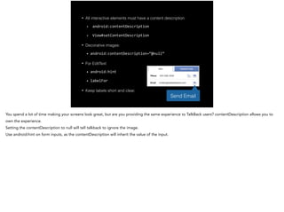 Android accessibility for developers and QA | PDF