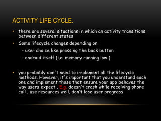 Android activity | PPTX