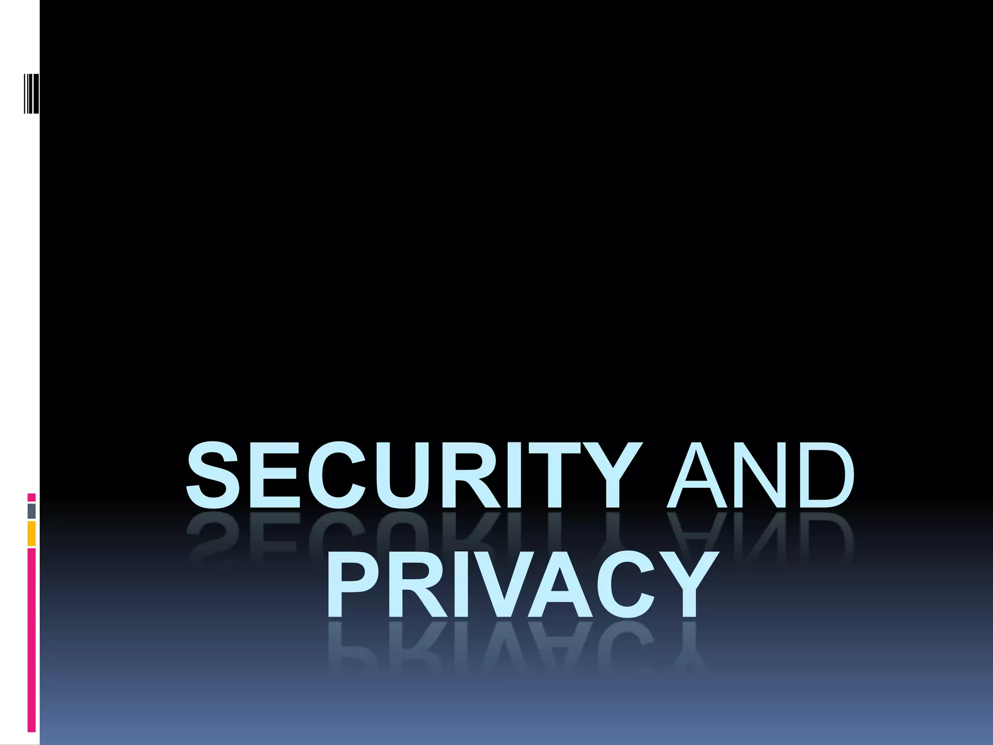 SECURITY AND
  PRIVACY
 