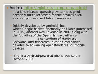 Android and android phones | PPTX