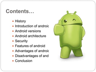 Android and its applications | PPTX
