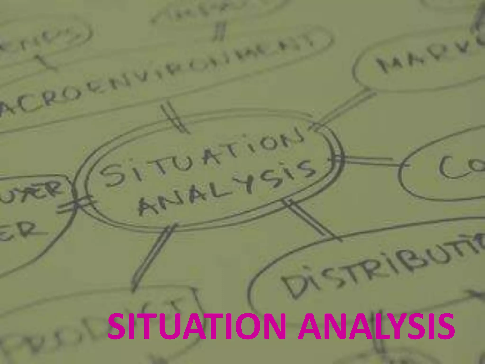 SITUATION ANALYSIS
 