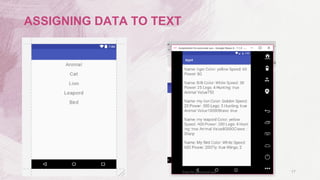 17
ASSIGNING DATA TO TEXT
 