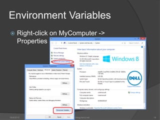 Environment Variables
 Right-click on MyComputer ->
Properties
16/4/2015 http://blog.kerul.net 14
 