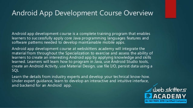 Android app development course | PPT