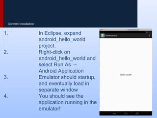 Android Application Development Environment Setup | PPT