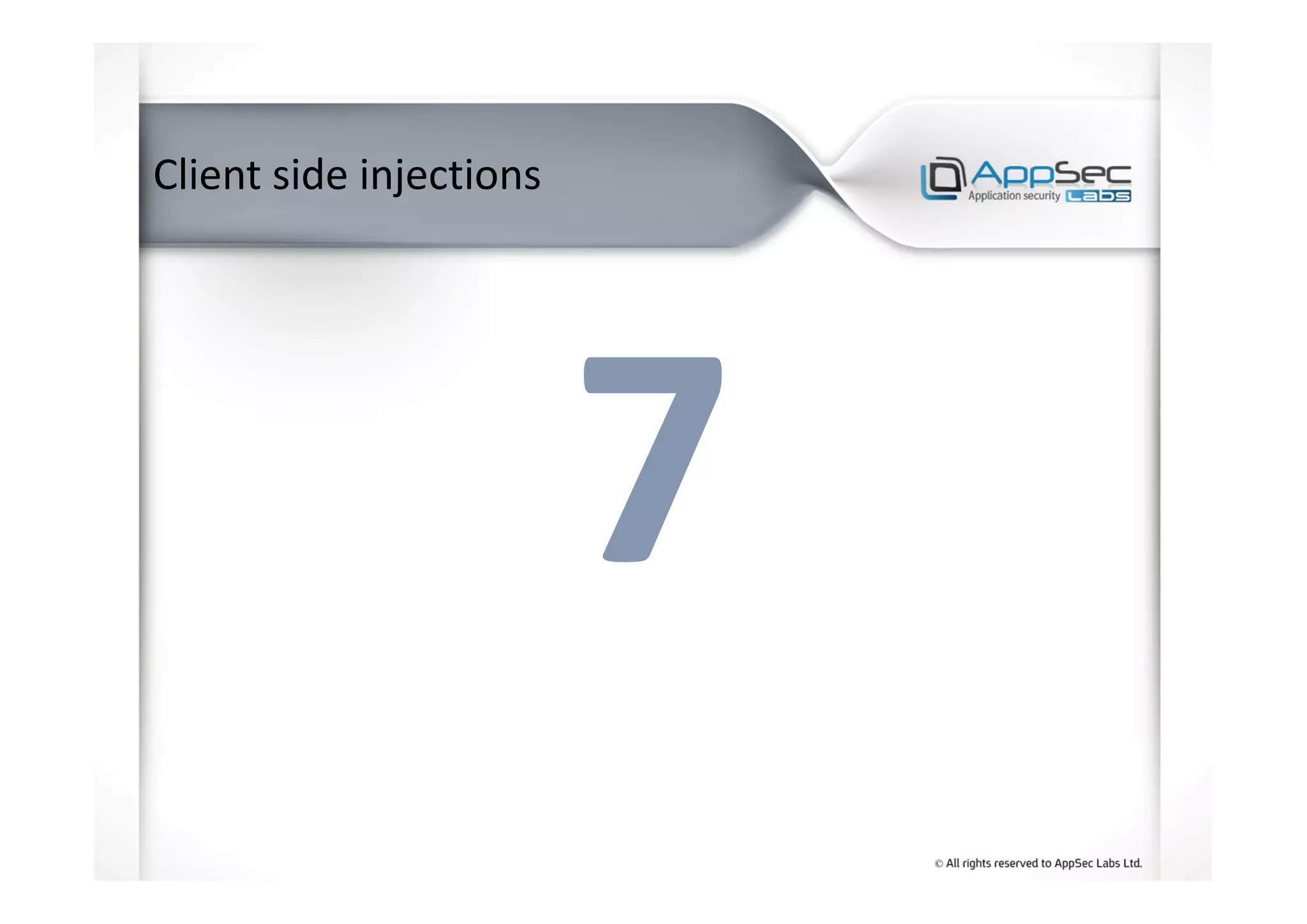 Client side injections
 