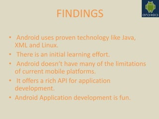 Android application developement | PPTX | Operating Systems | Computer ...