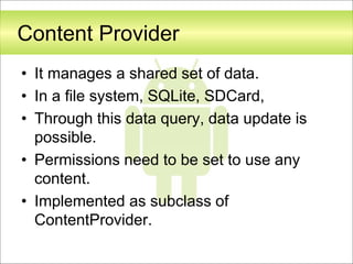 Android application development fundamentals | PPTX
