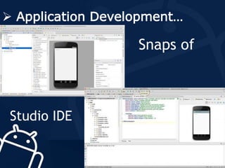  Application Development…
Snaps of
Studio IDE
 