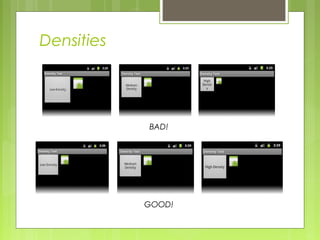 Densities
BAD!
GOOD!
 