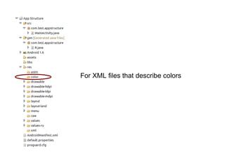 For XML files that describe colors 