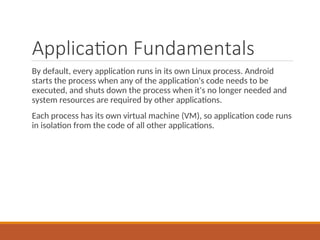 Process In Android Os Architecture of android Operating system.ppt