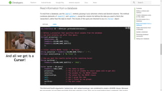 11
And all we get is a
Cursor!
 