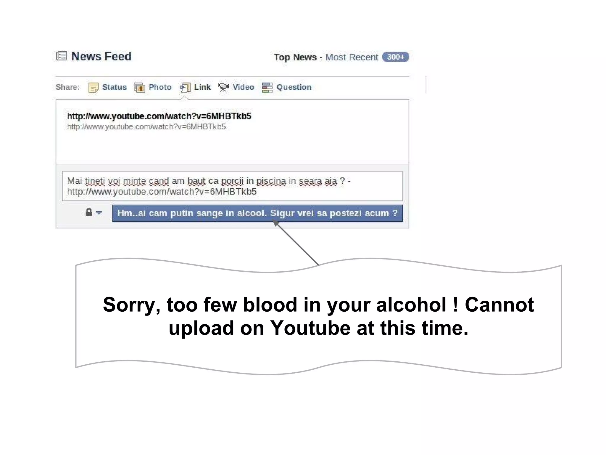 Sorry, too few blood in your alcohol ! Cannot upload on Youtube at this time. 