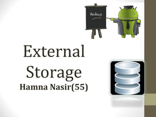 External
Storage
Hamna Nasir(55)
 