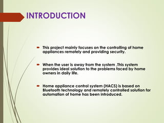 ANDROID BASED HOME APPLIANCE CONTROL USING APP IN MOBILE | PPTX