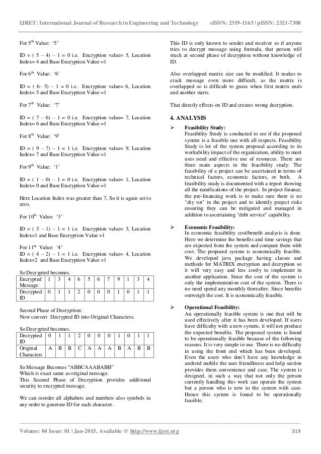 how in encryption is matrix used matrix using encryption decryption based Android message