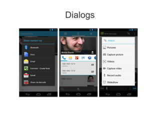 Dialogs
 