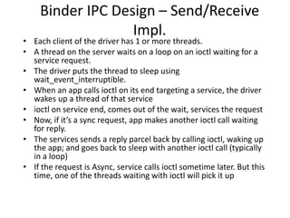 Overview of Android binder IPC implementation | PPTX