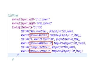 Android binding framework